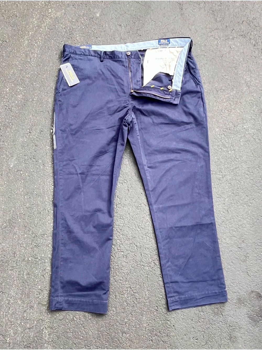 Polo Ralph Lauren Men’s stretch straight-fit chino Navy Blue Size 42X30 BNWT
